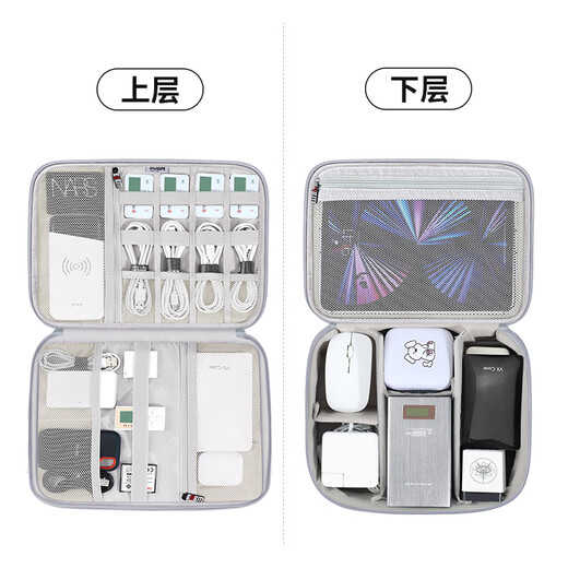 BUBM data cable storage bag power box multi-function charging cable travel portable digital accessories storage bag double layer