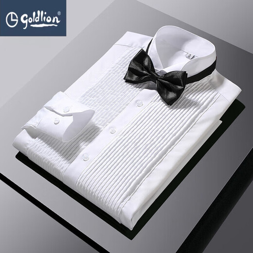 Jinlilai Adult Robe Shirt à manches longues Men de frère Men Brother Group Slim Corée de style coréen Tie à nœuds de mode