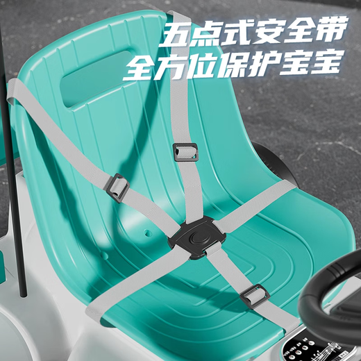 京严选儿童卡丁车电动可漂移F1玩具汽车可坐小孩大人亲子车遥控四轮童车 【黄橙色】建议3岁以上 双驱+可漂移+遥控+360度漂移