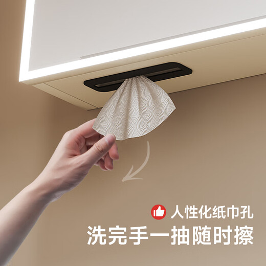 凯蒂芙太空蜂窝铝浴室柜组合加厚洗漱台陶瓷一体盆卫生间洗手盆柜套装 61CM 配【普通镜柜】F701