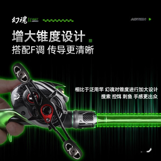 汉鼎幻路亚竿泛用竿鲈鱼快调碳素路亚杆单竿直柄枪柄鱼竿抛竿 682m 2.03米枪柄C 泛用 适合进阶