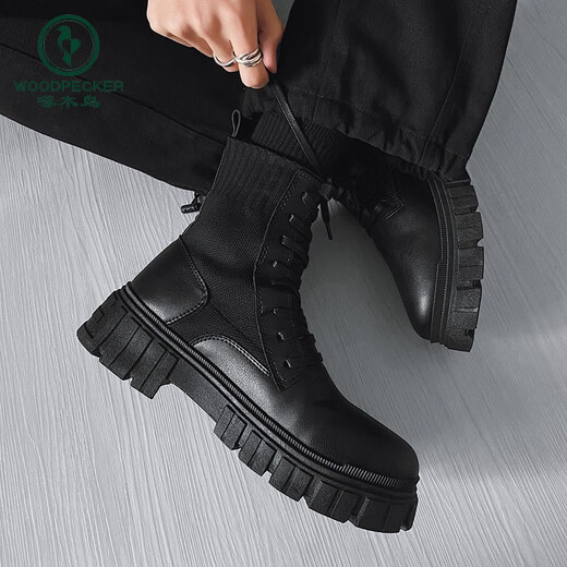 Holzspecker 2025 Martin Boots Britische neue Arbeitsstiefel gestrickt Oberflächenfliege mit mittlerem und hohen oberen Herrenschuhen atmungsaktiv