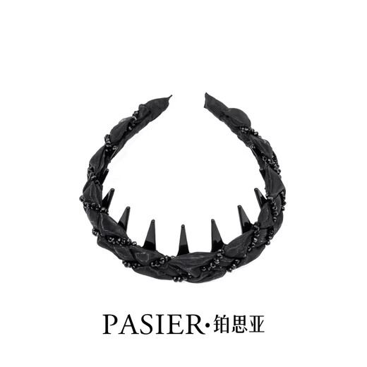 Perthia Paris Princess Hepburn Headband Women's 2025 New Versatile Fashion Anti-Slip Headband High-Quality Outer Access Card Headwear Black