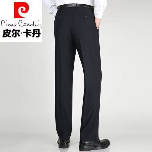皮尔卡丹休闲西裤男士夏季薄款垂感直筒裤高端桑蚕丝商务通勤中年西装裤男 浅卡其 6630【夏季】 薄款 29 (2尺2)腰围