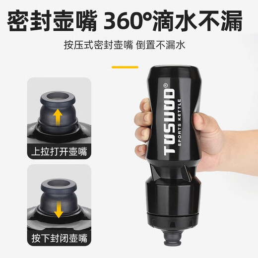 AILUKI Japan Outdoor Mountain Special Road Bike Squeeze Cycling Water Cup Large Capacity Insulated Curling Cycling Accessories Easily Travel-White (With Dust Cover) 620ml