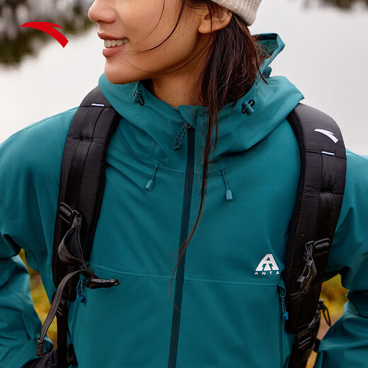 安踏水壳LT2.0丨大地之壳硬壳单层冲锋衣女士夏季新款户外防水登山服 【轻量化款】青石绿-6 XL