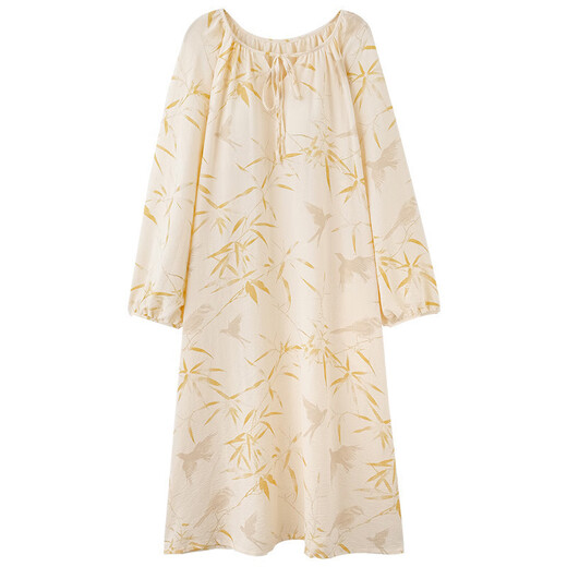 Yalu neuer süßer langärmeliger Nachthemd für Frauen, süße Pyjama für Frauen im Frühling und Herbst, Hauskleidung mit Brustpolster INS-Stil Am-13066 [mit Brustpolster] 2xl (140-160jin [Jin gleich 0,5 kg]))