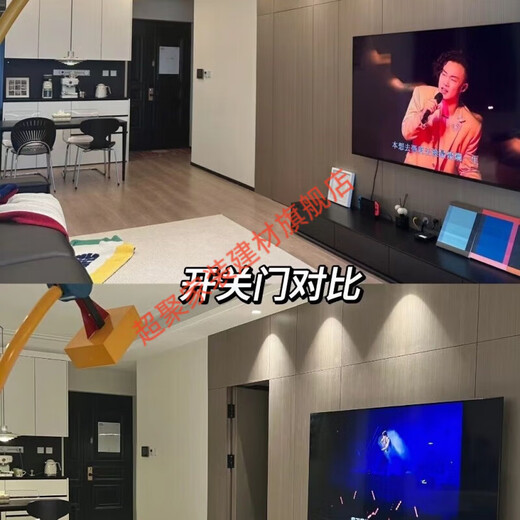 Meikejie door secret door, bathroom storage room, solid wood composite TV background wall, living room room hidden door customization, main picture, please contact customer service for customization