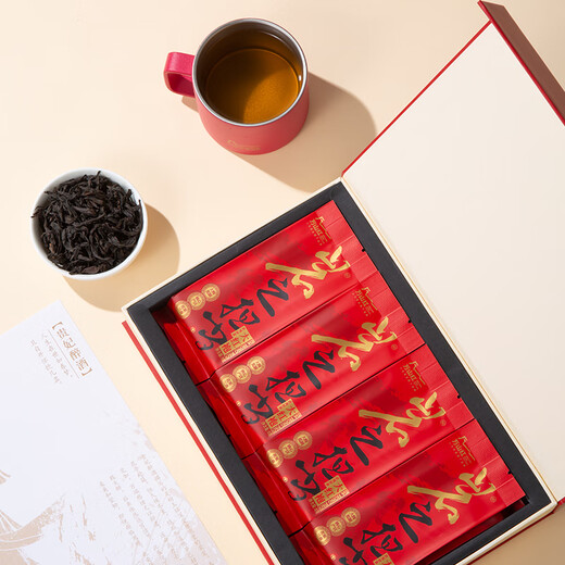 Wanshan Red Oolong Tea, Yanzhidao Wuyi Rock Tea Dahongpao 64g Gift box tea gift