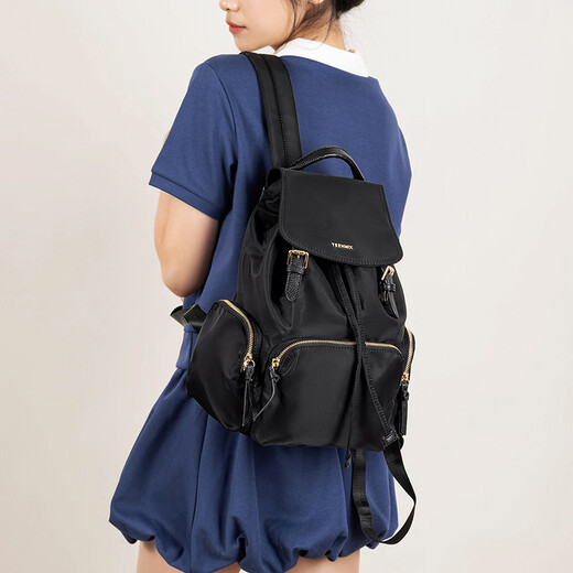 TEENMIX backpack nylon high-end backpack commuter computer bag large-capacity travel school bag female birthday gift for girlfriend
