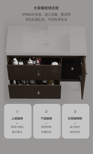 Hengjie Hegii Yuelan Series 6212 Cabinet de salle de bain. BC6212-80