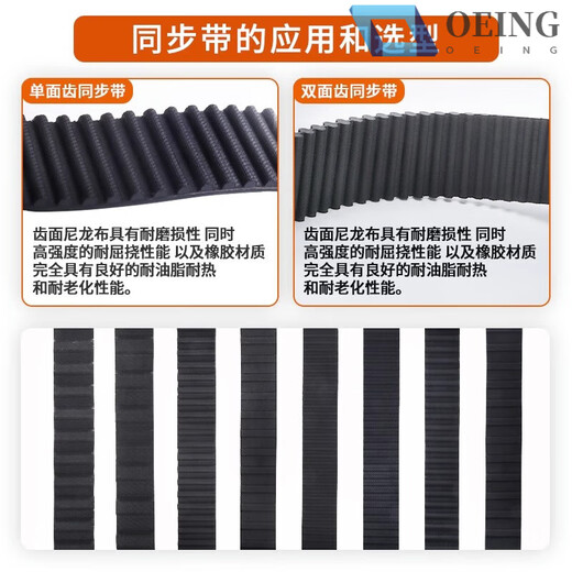 Timing belt HTDS3M5M8M14MXLXHT5T10 double-sided toothed gear rubber transmission belt polyurethane T10
