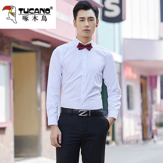 啄木鸟伴郎服兄弟西服套装婚礼衬衣西装礼服兄弟团衣服男结婚春秋季外套 黑色(马甲+衬衫+西裤+领结) XL -西裤尺码可备注