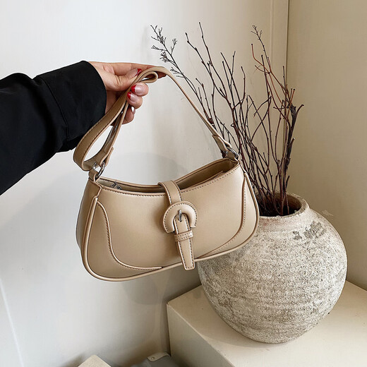 El popular bolso de este año para mujeres nuevos de 2025 nicho de moda súper caliente de un solo hombro bolso de axilas que viajan a través de una bolsa cuadrada pequeña color caqui color