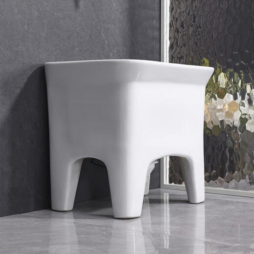 Lefit (lfte) bathroom ceramic mop pool balcony mop trough household Taiwan-controlled large, medium and small mop basin courtyard mop pool 932 Taiwan-controlled drain delivery to home