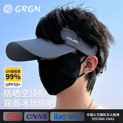 GRGN SONNE SONSCHUTZ HAT FÜR MÄNDER UND Frauen Universelle Sommergesichtsbedeckung und Zeigen kleiner UV Sonnenhut Running Entenzunge leerer Top -Hut