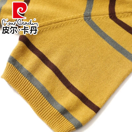 皮尔卡丹（pierre cardin）条纹短袖T恤女百搭2025夏季新款拼色圆领冰丝针织衫半袖短款上衣 761#草莓粉 S 建议90斤以内