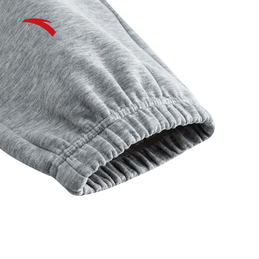 ANTA American retro sports trousers men's trendy casual leggings loose and versatile knitted simple sweatpants I224DZ Gray Gray-1 XL (Male 180)