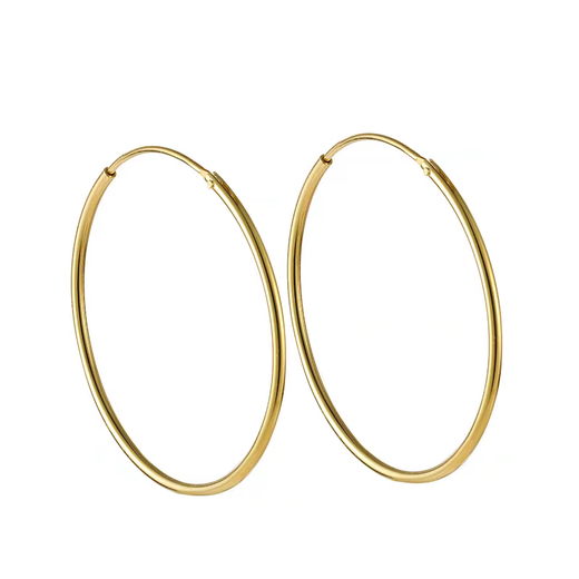 Chinese Valentine's Day gold earrings European and American fashion temperament 18k gold large hoop earrings for your girlfriend. The same style 60mm earrings from the gold store
