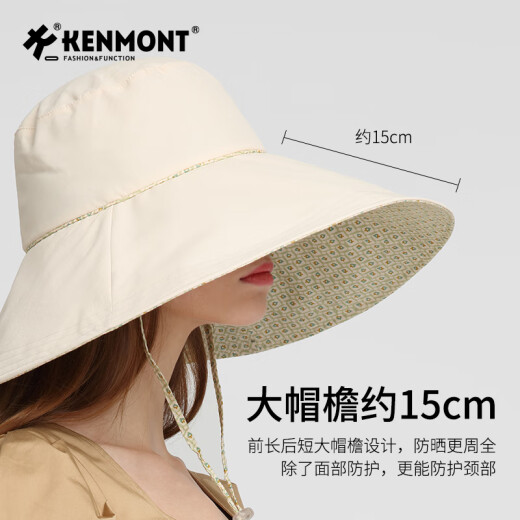 Kenmonts neuer großer Hutkandgner bedeckt das Gesicht und faltbare Strandsonne für Frauen Sommer UV Sun Protection Hut Big Bim Fisherman's Hut Crow Blue (KM-3883-115) für Kopfumfang (56-58 cm) geeignet (56-58 cm) geeignet (56-58 cm) geeignet (56-58 cm).