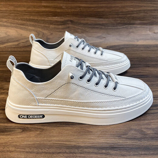 Magunus Beite Men's Shoes Shoes de cuero Autumn Shoes White White Shoes Casual Shoes Board and Shoe se siente sin deslizamiento