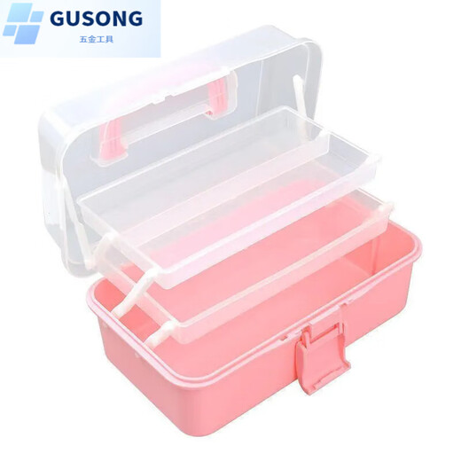 FANCYCHIC Multifunctional Hardware Car Electric Small Appliances Folding Storage Box Three-layer Toolbox Industrial Grade Household Small Utility Box Large * Super Capable - Open Large Space Sky Blue Three-volume Compartment Design * Thickened Material * Durable