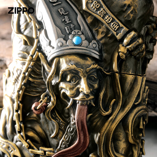 ZIPPO打火机正版芝宝防风煤油火机重盔甲黑白无常复古送新年礼物 黑白无常-银(单机不含油)DY9902T