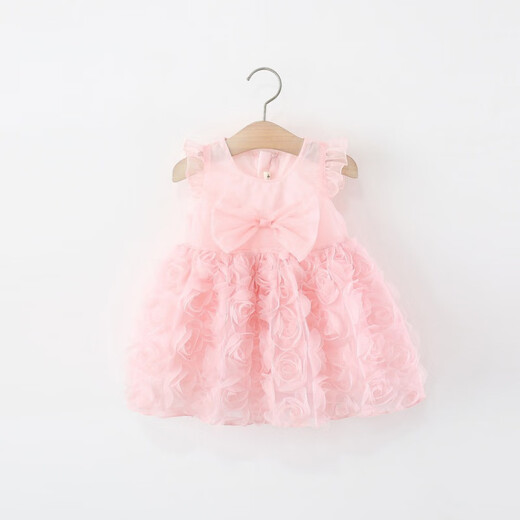 G.Duckkids Little Yellow Enten Girls Kleider Kleid Sommer-Kinderprinzessin Baby einjähriges Kleid Baby Kleidung Geburtstag Rock B679 Model Beige 80 Größe 7-November (empfohlenes Baby 75-85 cm