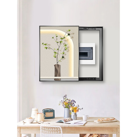 Pintura de la caja del medidor vertical nórdico Pintura moderna de la cubierta de flores simples Caja de distribución del colgante Interruptor de alimentación Pintura eléctrica K12213 135*45cm (Bloqueo: 25*35 cm) Tipo de cubierta de elevación