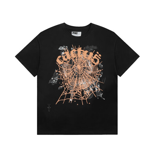 Ziweiqi meishi spider-web pareja impresa camiseta de manga corta verano s733 brown s
