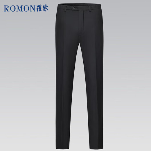 罗蒙（ROMON）西服套装男士修身职业正装商务伴郎服新郎服结婚礼服 藏青色3XL
