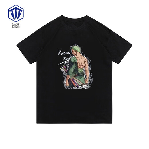 Zhiwen Japonais One Piece Nikalu Zoroman entourant le t-shirt à manche à manches courtes pour hommes