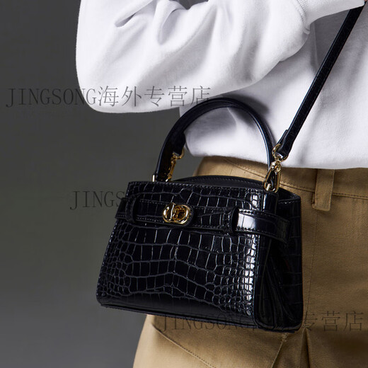Calvin Klein小ck 夏新晚宴派对年会 鳄鱼纹凯莉包 PU 斜挎手提包 小号 女款 Ivory象牙色 基础装(包)