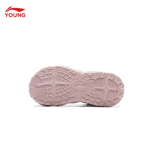 Li Ning children's shoes children's sandals for boys and girls Trek 2 V2 reflective soft elastic grip anti-slip sneakers YKEV030 cold sandal black/light pink-4 28