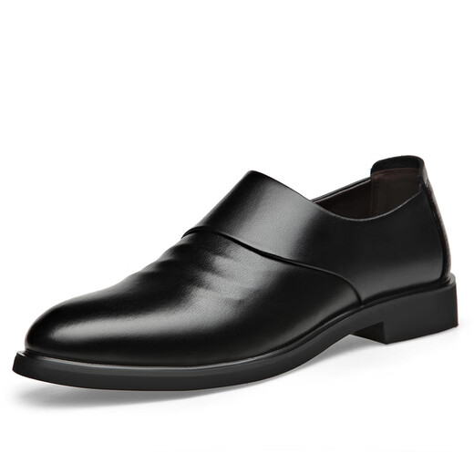 YRC Yierkang Zapatos de cuero para hombres en primavera de cuero genuino Men casual Negocio Formal Uso Negro Un pie Defina transpirable Jóvenes Yierkang CZ 6189 Four Seasons Black 43