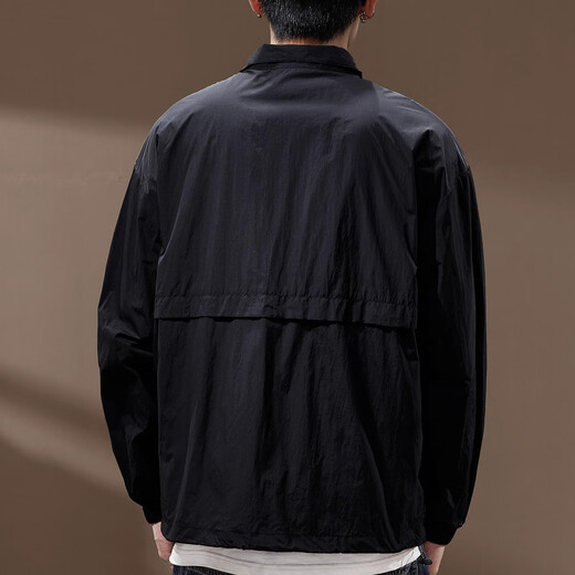 JEEP SPIRIT Jeep sun protection clothing men's summer new outdoor quick-drying jacket fishing breathable anti-UV cool feeling sun protection clothing black 3XL