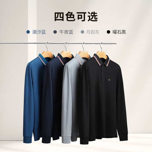 Jinlilai [with wool/elastic] New autumn and winter long-sleeved polo shirt for men's warm lapel business casual top T-shirt 18 light gray XL 180/96A Recommended 140-150Jin [Jin equals 0.5 kg]