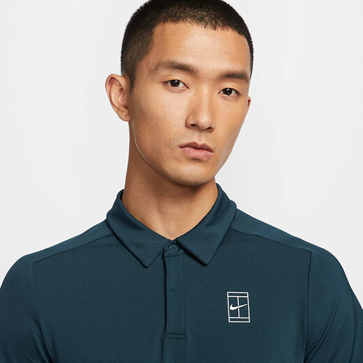 耐克（NIKE）网球服上衣POLO衫男夏季新款运动短袖翻领T恤 深海蓝FZ6908-478 XL