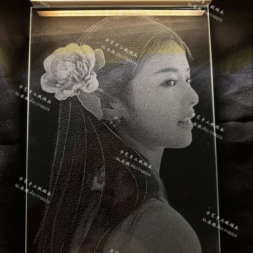 创意锤子画定制玻璃画真人照片定制七夕情人节礼物送女朋友 8寸（15×20cm)送七彩底座109元