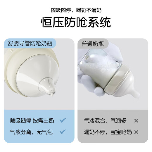 舒婴奶瓶母乳混合喂养防呛奶防胀气PPSU240ml防摔新生儿0-6月