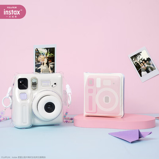 Fuji instax miniSE instant imaging camera travel smart photo gift white package 3 official content + 20 white borders + photo album + drawstring pocket + silicone case