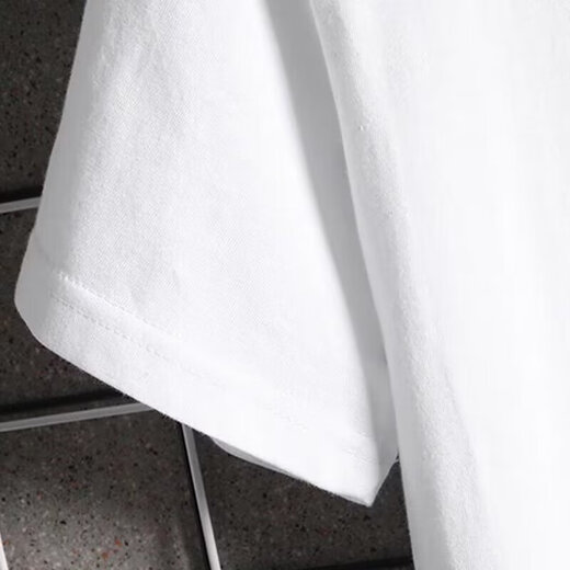 Summer short-sleeved T-shirt men's suit casual sports running shorts TZ359 suit white 3XL