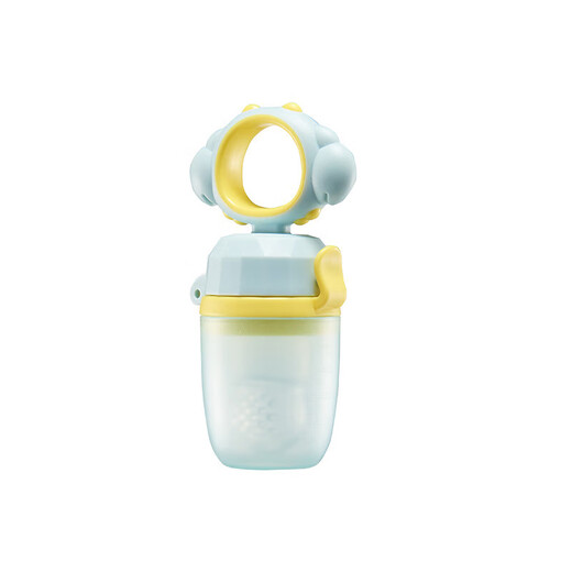 Baby food bite bag Fruit and Vegetable Silicone extrusion molar stick teether baby eating fruit supplementary utensils for home white without base 1 pack