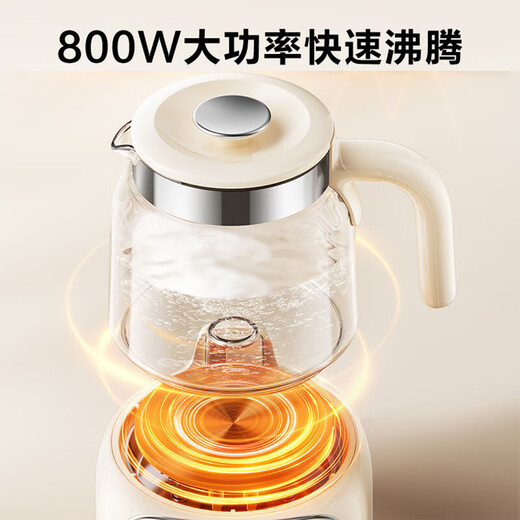 SUPOR health kettle, home office 1L health kettle, constant temperature kettle, all-glass health kettle, stew kettle, integrated small fully automatic tea kettle, multi-function electric kettle, 304 stainless steel filter SW-10Y02Q 1L