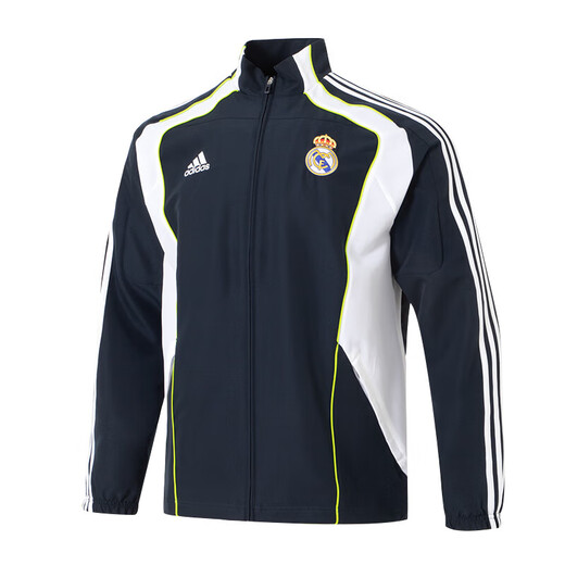 阿迪达斯 （adidas）外套男装2025夏季新款运动服足球训练立领男士上衣夹克JF2575 JF2575深藏青蓝 皇马 XL