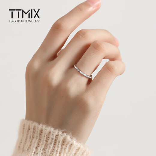 TTMIX couple platinum ring pt950 platinum men and women curly grass pattern new Chinese style gold hoop ring 10# 5.3-5.5g