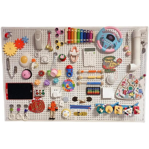 Muqin Montessori Baby Children's Homemade Busy Board ACCESSOIRES DES TOUEUX TOUEUX MONTESSORI Early Education Busyboard 100 * 50