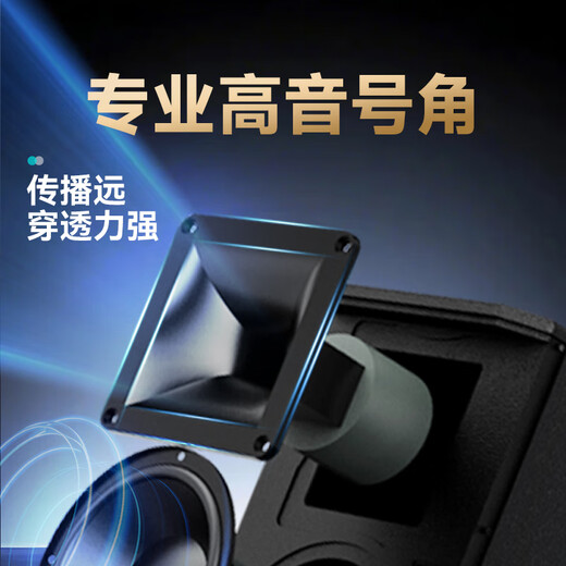 HiVi dual 8-inch stage-level outdoor karaoke dedicated square dance audio portable trolley smart audio performance speaker subwoofer dual microphone musical instrument speaker MP28