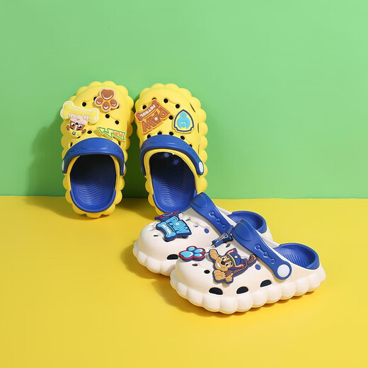 Wangwang Team Kinderschuhen Summer Jungen und Mädchen Babylochschuhe Innen-Schlupf-Rutsch weicher Einzelkind Baotou Sandalen PW-3101 Meter Weiß AQI 16 innere Länge 16 cm
