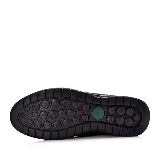 Clarks men's shoes 2025 summer genuine leather casual soft sole hollow hole-punched breathable cover foot sandals men's black 38